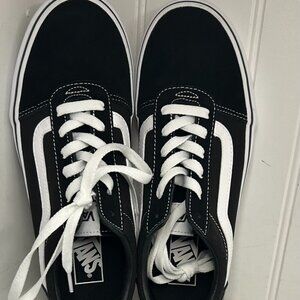 Vans Womens Ward Black Skateboarding Shoes Size 8.5